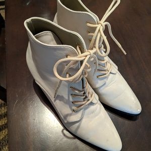 Victorian booties 7M by Funtasma , cream color